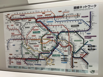 品川駅から新大久保駅の乗車記録(乗りつぶし)写真