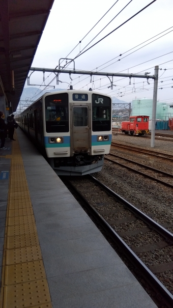 竜王駅から勝沼ぶどう郷駅の乗車記録(乗りつぶし)写真