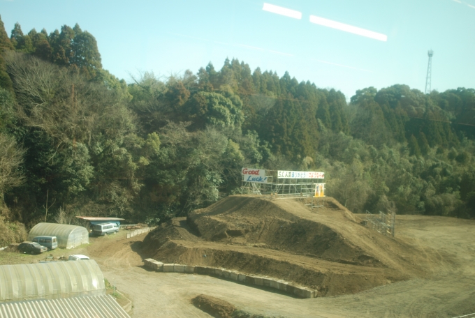 鉄道乗車記録の写真:車窓・風景(2)        「Good luck!　SL人吉ありがとう さようなら
感動しますね！」
