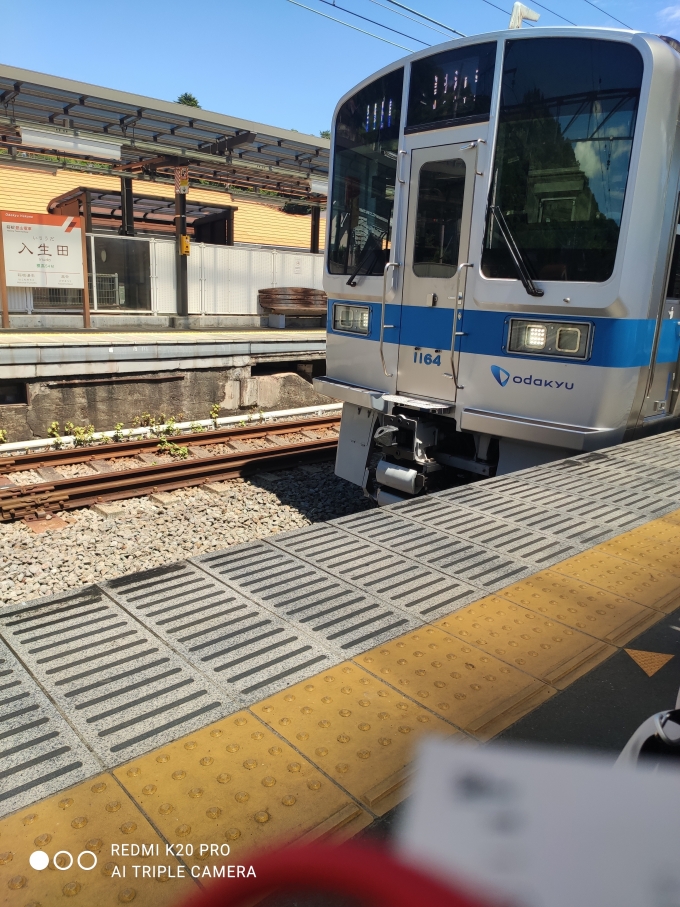 鉄道乗車記録の写真:乗車した列車(外観)(1)          「入生田駅にて撮影した小田急1000系列車。」