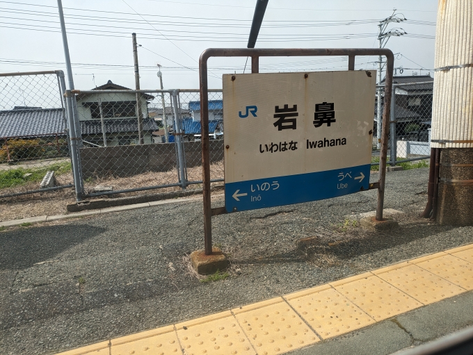鉄道乗車記録の写真:駅名看板(1)     「岩鼻駅の駅名標。」