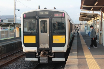 上菅谷駅から常陸太田駅の乗車記録(乗りつぶし)写真