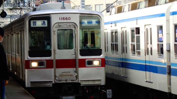 鉄道乗車記録の写真:乗車した列車(外観)(1)     「未更新車が珍しく浅草ピストン運用に。」