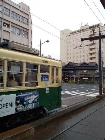 大波止停留場から長崎駅前停留場の乗車記録(乗りつぶし)写真
