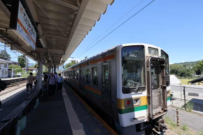 鉄道乗車記録の写真:乗車した列車(外観)(21)        「飯田線前半戦の終着駅、天竜峡駅。」