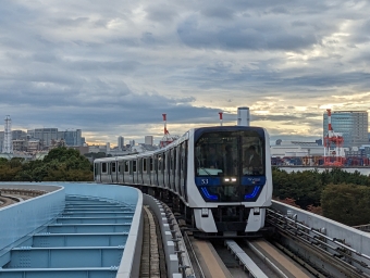 東京ビッグサイト駅から新橋駅の乗車記録(乗りつぶし)写真