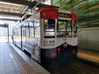 西町停留場から富山駅停留場の乗車記録(乗りつぶし)写真