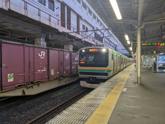 小山駅から新宿駅の乗車記録(乗りつぶし)写真