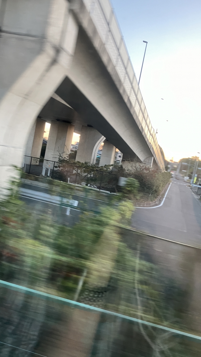 鉄道乗車記録の写真:車窓・風景(3)        「熊谷駅停車前に撮影した。
高架橋(跨線橋)が見えるが、埼玉県道257号が通っている。」