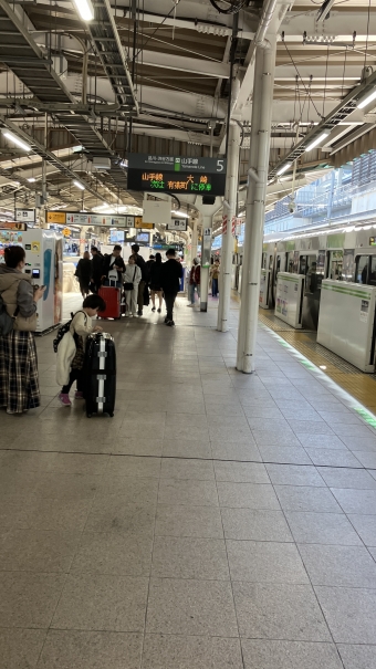 東京駅から新橋駅(京浜東北線経由)の乗車記録(乗りつぶし)写真