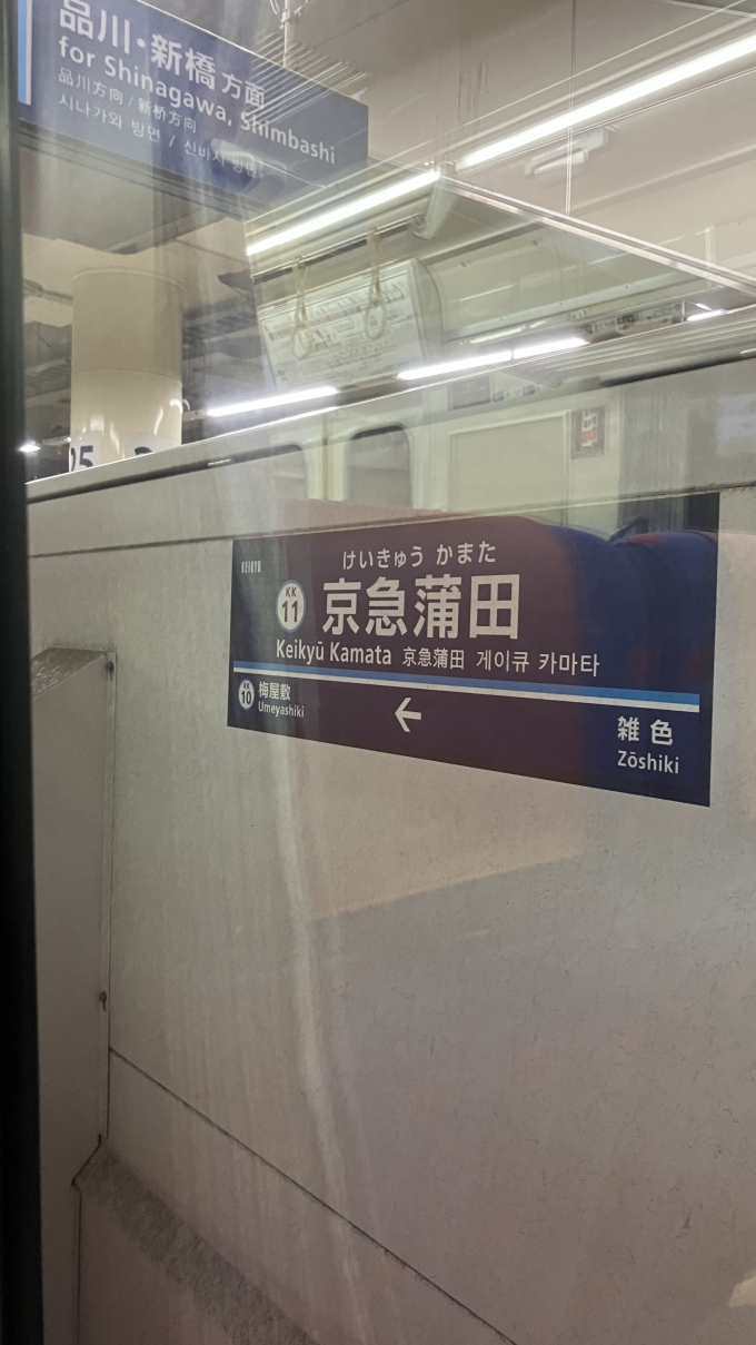 鉄道乗車記録の写真:駅名看板(2)        「京急蒲田駅にあった、駅名標のようなもの。」