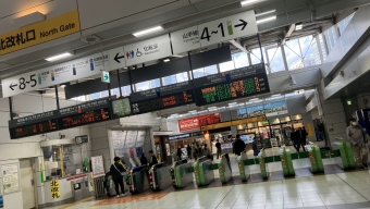 大崎駅から渋谷駅(湘南新宿ライン経由)の乗車記録(乗りつぶし)写真