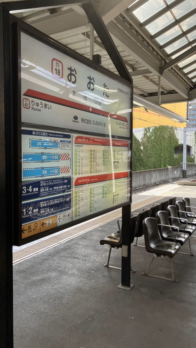 鉄道乗車記録の写真:駅名看板(2)        「太田駅の駅名標。」