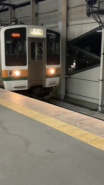 伊勢崎駅から桐生駅の乗車記録(乗りつぶし)写真