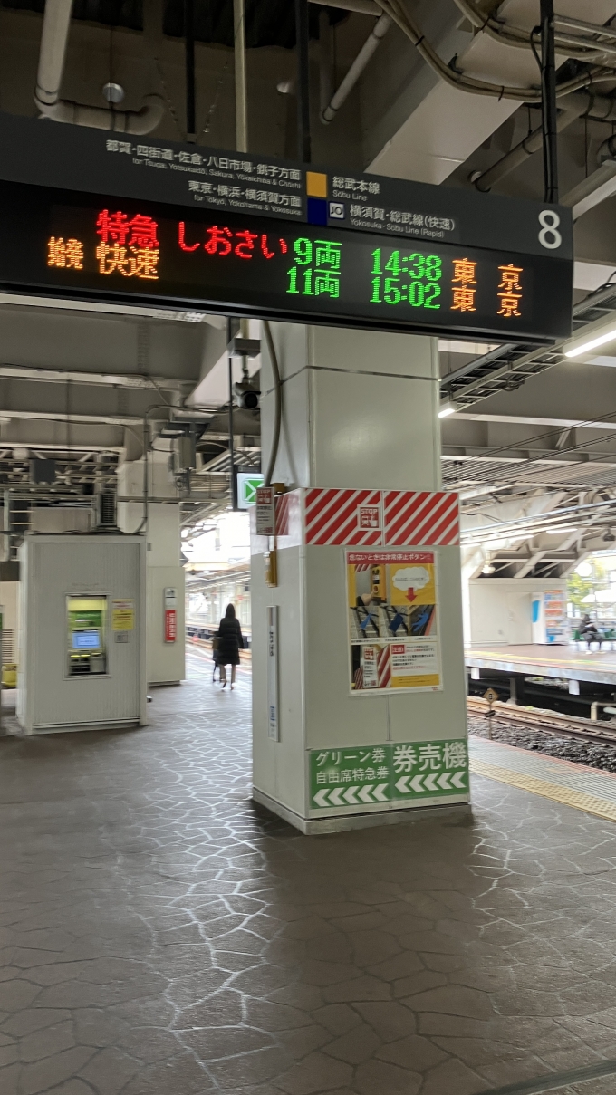 鉄道乗車記録の写真:駅舎・駅施設、様子(3)        「千葉駅8番線のホームの様子。」