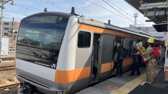 拝島駅から立川駅の乗車記録(乗りつぶし)写真