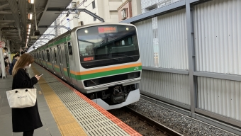 浦和駅から小山駅(湘南新宿ライン経由)の乗車記録(乗りつぶし)写真