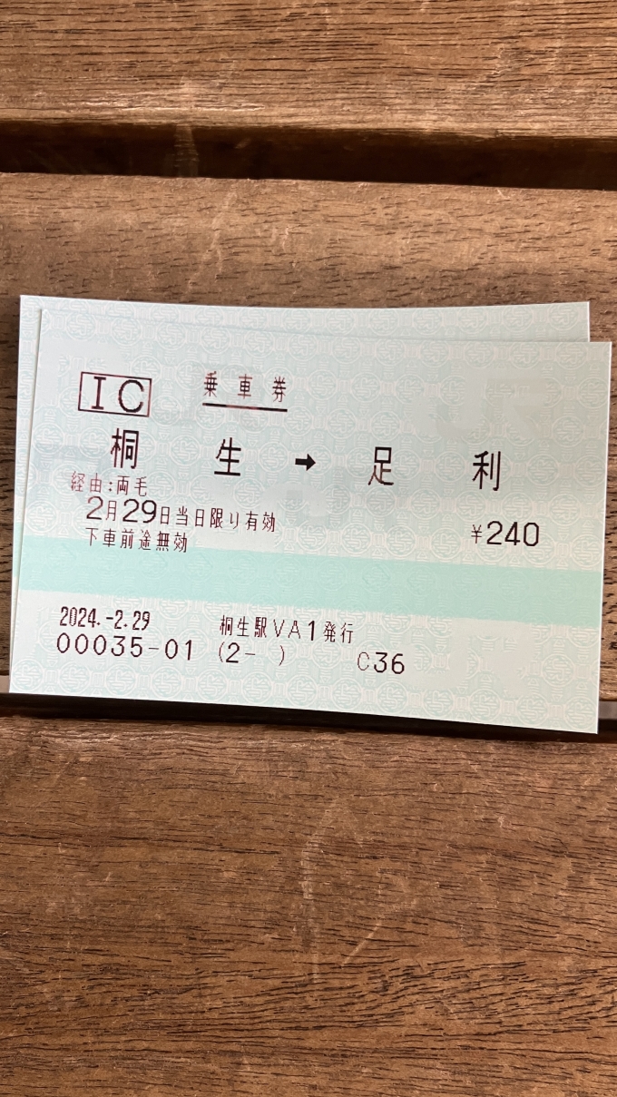 鉄道乗車記録の写真:きっぷ(1)        「今回使用した乗車券。」