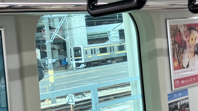 鉄道乗車記録の写真:列車・車両の様子(未乗車)(7)        「大宮駅の近くには、主に総武本線などで運転される209系電車も見られた。」