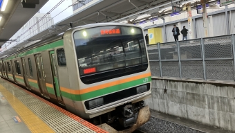 浦和駅からさいたま新都心駅(上野東京ライン[高崎線]経由)の乗車記録(乗りつぶし)写真