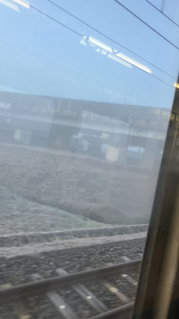 鉄道乗車記録の写真:車窓・風景(4)        「6:24ごろ撮影した。
前の写真を撮影してから1分程しか経過していないが、霧が濃くなっていた。」