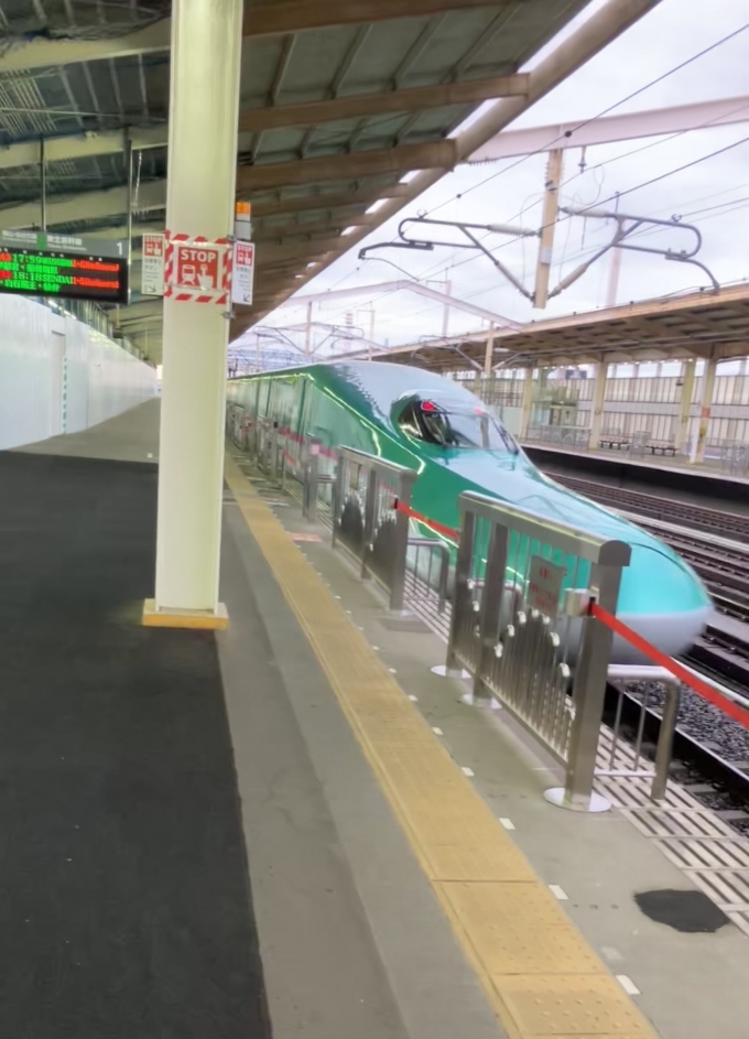 鉄道乗車記録の写真:乗車した列車(外観)(3)        「乗車した列車が小山駅を発車するときに撮影した。」