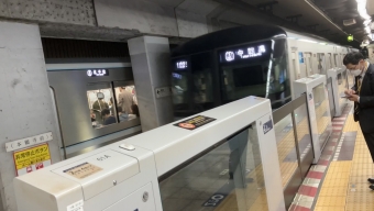 築地駅から銀座駅の乗車記録(乗りつぶし)写真