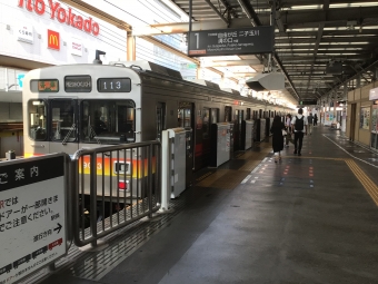 大井町駅から自由が丘駅の乗車記録(乗りつぶし)写真