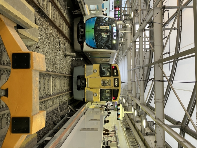 鉄道乗車記録の写真:乗車した列車(外観)(1)        「拝島ライナーの40106Fと上石神井行きの2133F」