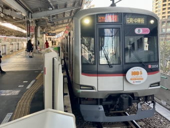 中目黒駅から日吉駅の乗車記録(乗りつぶし)写真