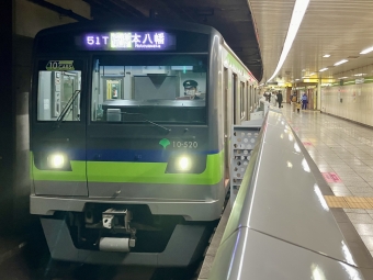 新宿駅から曙橋駅の乗車記録(乗りつぶし)写真