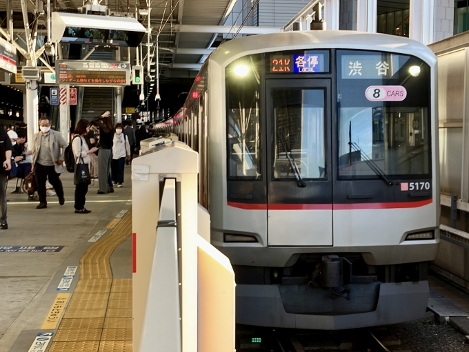 鉄道乗車記録の写真:乗車した列車(外観)(1)        「5170F(5170) の前面
21K 各停 渋谷 の幕」