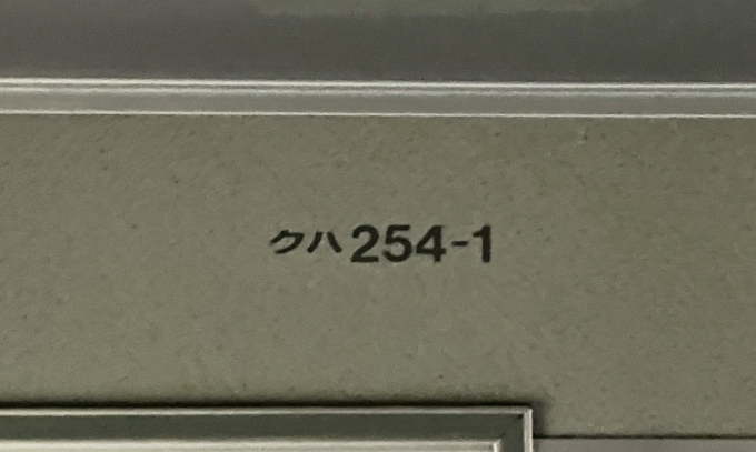 鉄道乗車記録の写真:車両銘板(2)        「クハ254-1 の車両銘板」