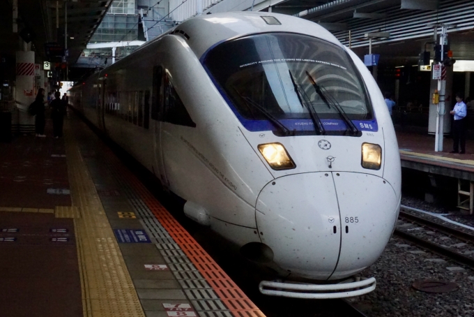 鉄道乗車記録の写真:乗車した列車(外観)(1)          「SM5(クモハ885-5) の前面」