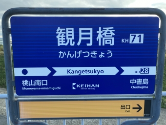 観月橋駅 写真:駅名看板
