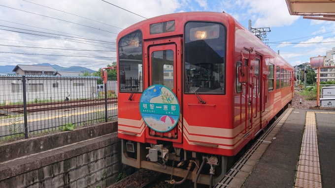 鉄道乗車記録の写真:乗車した列車(外観)(1)          「明知鉄道 普通 明智行き」