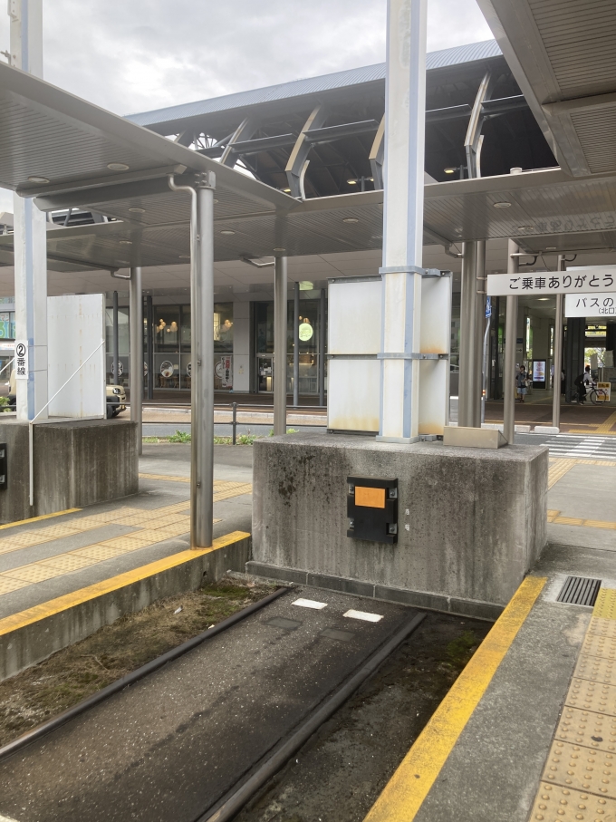 鉄道乗車記録の写真:駅舎・駅施設、様子(1)        「車止め」