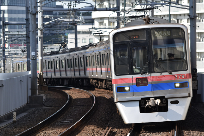 京成電鉄 京成3700形電車 3791 京成曳舟駅 鉄道フォト・写真 by 湘南