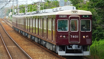 阪急電鉄 阪急7400形(M'c) 7401 鉄道フォト・写真 by あずきさん 西山天王山駅：2024年07月13日10時ごろ