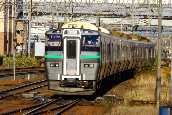 JR北海道 クハ733形 クハ733-3110 鉄道フォト・写真 by BBsanさん 白石駅 (北海道|JR)：2021年11月12日07時ごろ