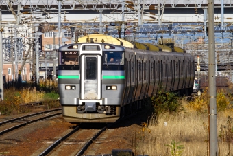 JR北海道 クハ733形 クハ733-3107 鉄道フォト・写真 by BBsanさん 白石駅 (北海道|JR)：2021年11月12日08時ごろ