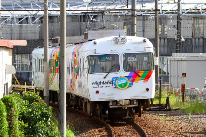 鉄道フォト・写真：アルピコ交通 松本電気鉄道3000形電車 3007 西松本駅 鉄道フォト・写真 by BBsanさん - 撮影日 2022/08/21 08:30