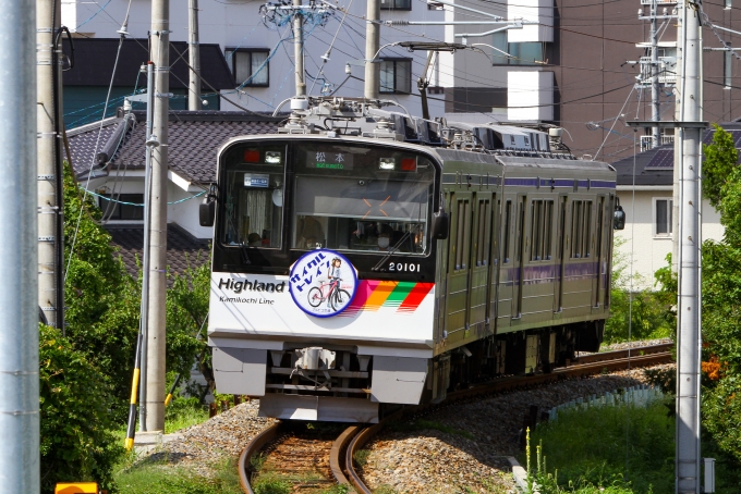 鉄道フォト・写真：アルピコ交通20100形電車  20101 西松本駅 鉄道フォト・写真 by BBsanさん - 撮影日 2022/08/21 09:09