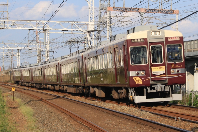 鉄道フォト・写真：阪急電鉄 阪急6300系電車 京とれいん 6354 上牧駅 (大阪府) 鉄道フォト・写真 by キイロイトリさん - 撮影日 2021/10/02 16:02