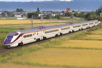 JR東日本 E311形(M1sc) つばさ(新幹線) E311-2008 鉄道フォト・写真 by キイロイトリさん 赤湯駅 (JR)：2021年10月11日09時ごろ
