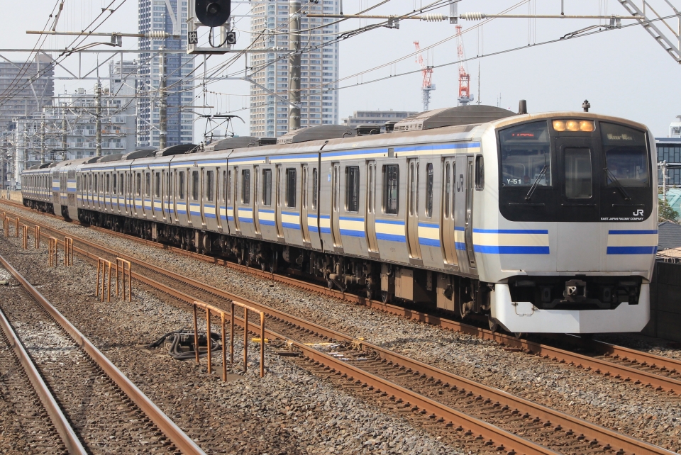 JR東日本E217系電車 クハE217-51 下総中山駅 鉄道フォト・写真(拡大) by キイロイトリさん | レイルラボ(RailLab)