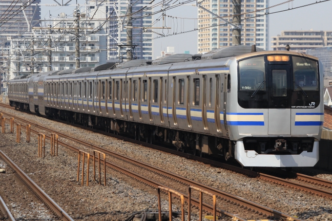 鉄道フォト・写真：JR東日本E217系電車 クハE217-30 下総中山駅 鉄道フォト・写真 by キイロイトリさん - 撮影日 2020/03/26 11:27