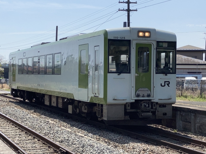 鉄道フォト・写真：JR東日本キハ100・110系気動車 キハ110-125 涌谷駅 鉄道フォト・写真 by Aoba_233さん - 撮影日 2024/04/21 10:06