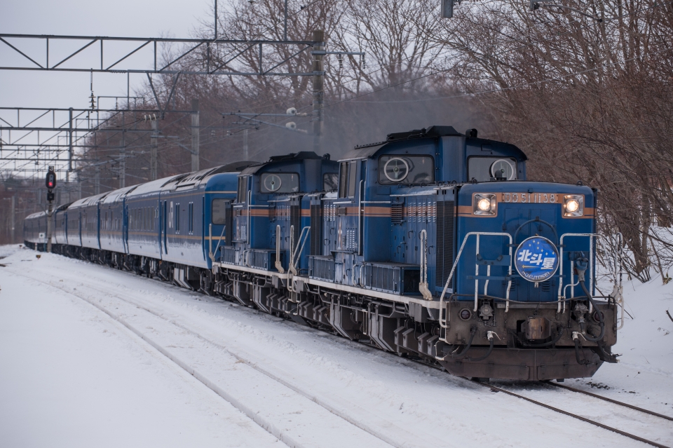 JR北海道 国鉄DD51形ディーゼル機関車 北斗星 DD51 1138 美々駅 鉄道フォト・写真(拡大) by Takeshi90ssさん