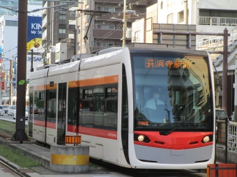 阪堺電気軌道1101形 1101B 鉄道フォト・写真 by HE414さん 阿倍野停留場 (阪堺)：2024年07月06日17時ごろ